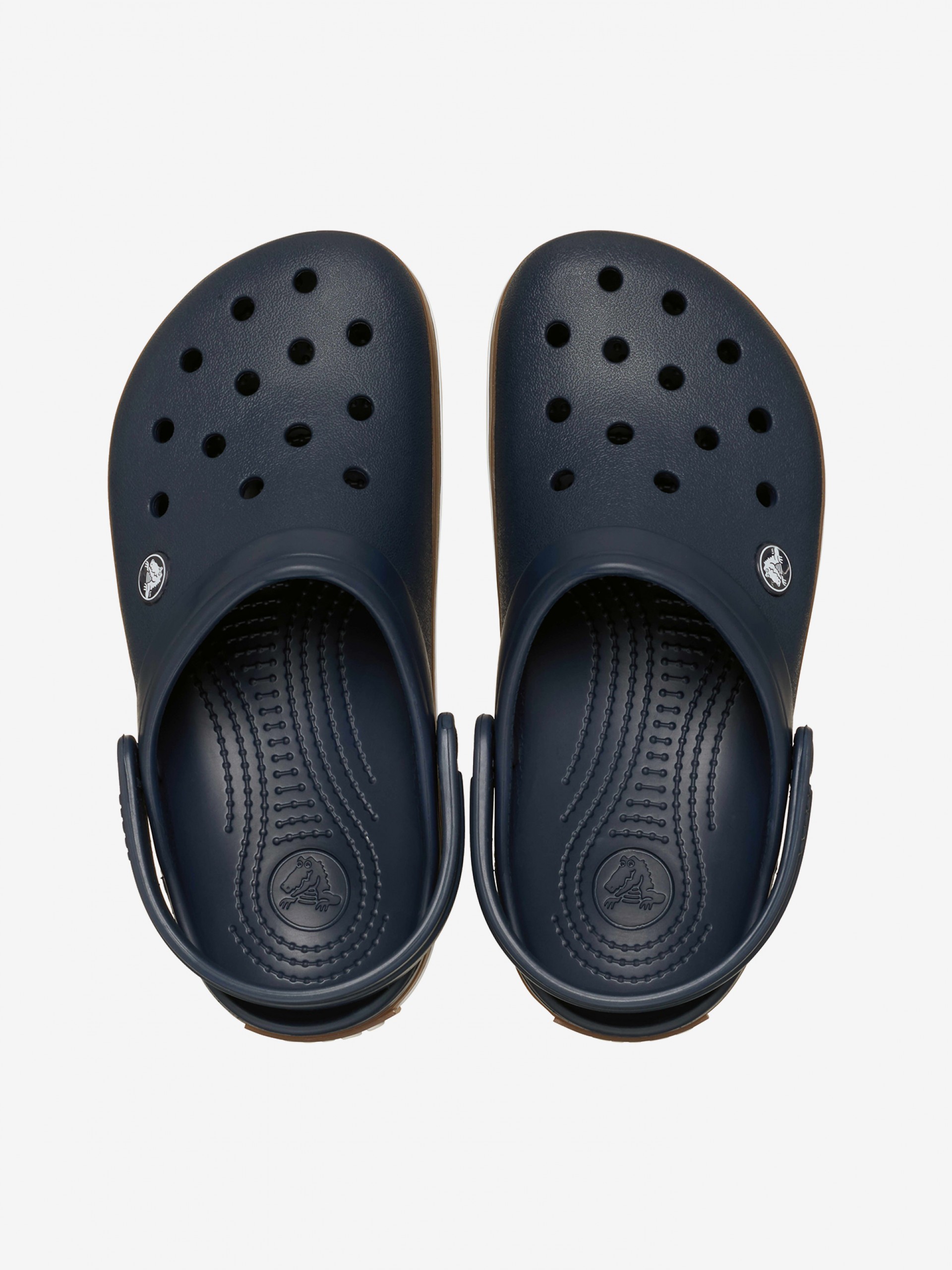 Sandalias Crocs Crocband Gum Clog Azules y Marrones