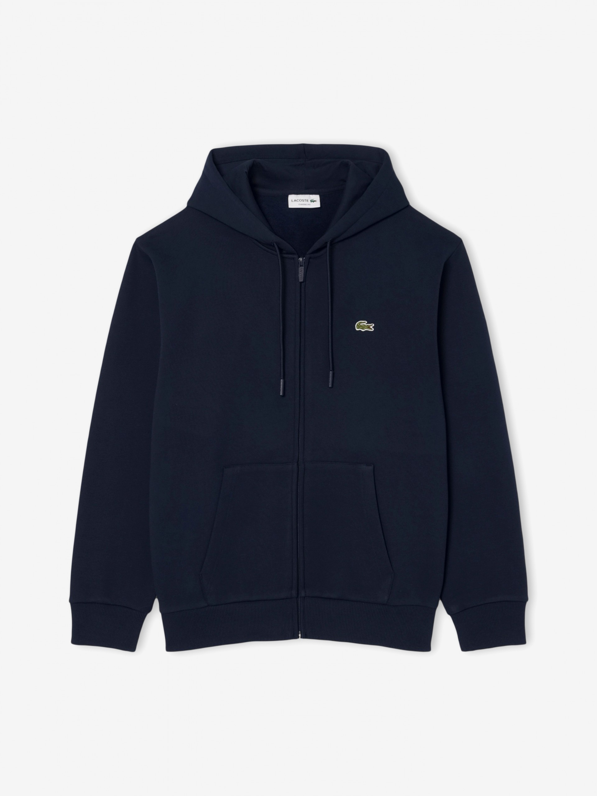 Lacoste Zipped Fleece Blue Hooded Jacket