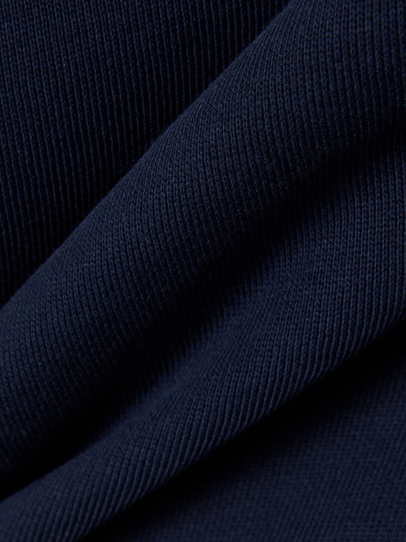 Casaco com Capuz Lacoste Zipped Fleece Azul Casaco com Capuz Lacoste Zipped Fleece Azul