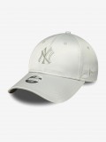 Bon� New Era New York Yankees 9FORTY De Cetim Cinzento Para Mulher