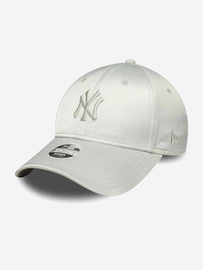 Bon� New Era New York Yankees 9FORTY De Cetim Cinzento Para Mulher