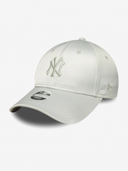 Bon� New Era New York Yankees 9FORTY De Cetim Cinzento Para Mulher