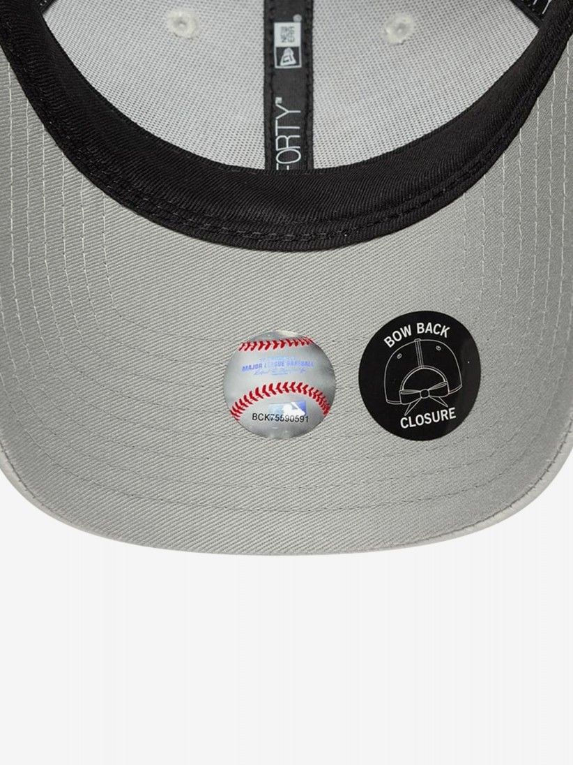 Bon� New Era New York Yankees 9FORTY De Cetim Cinzento Para Mulher