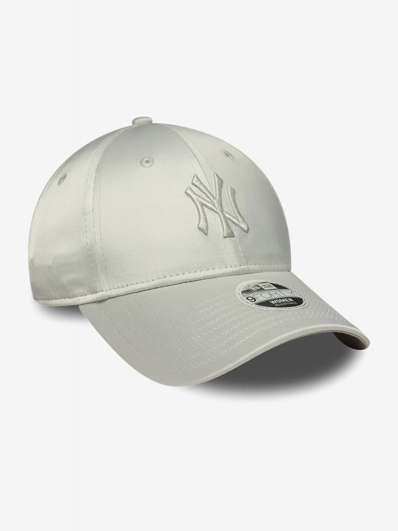Bon� New Era New York Yankees 9FORTY De Cetim Cinzento Para Mulher