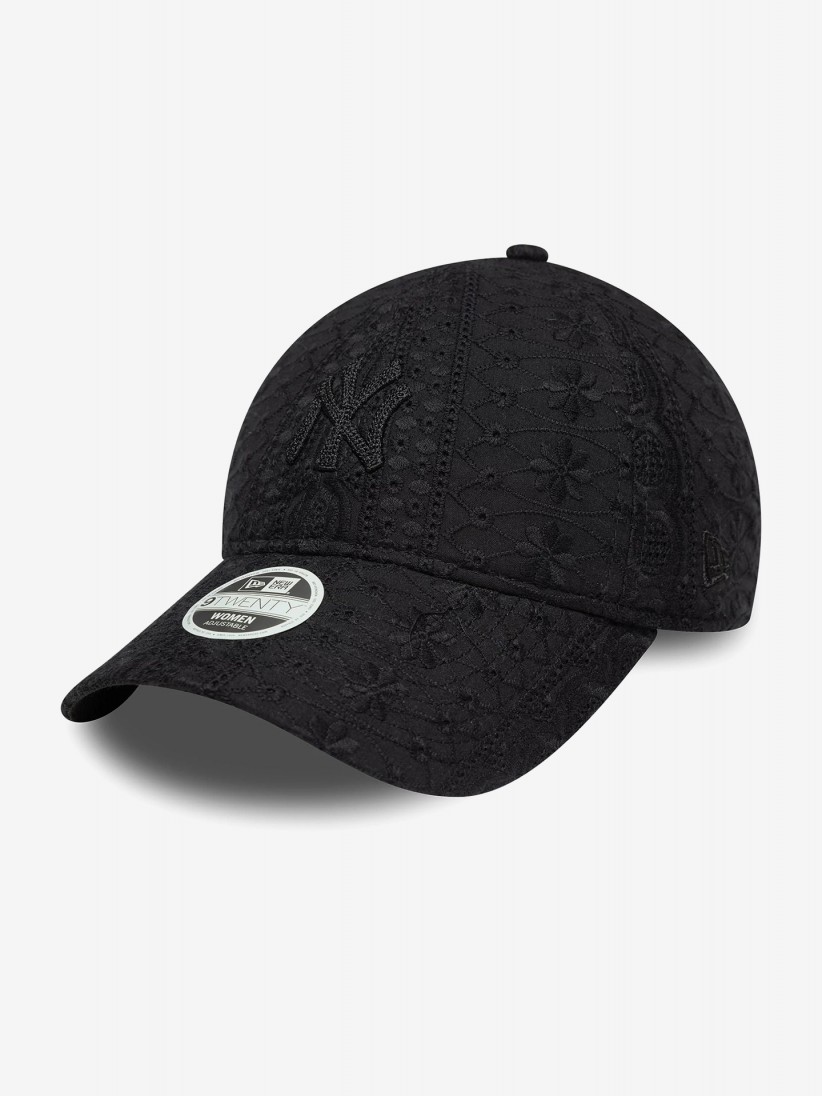 Boné New Era New York Yankees Broderie 9TWENTY Preto Para Mulher Boné New Era New York Yankees Broderie 9TWENTY Preto Para Mulher