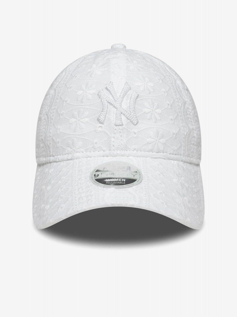 Gorra New Era New York Yankees Broderie 9TWENTY Blanca Para Mujer Gorra New Era New York Yankees Broderie 9TWENTY Blanca Para Mujer