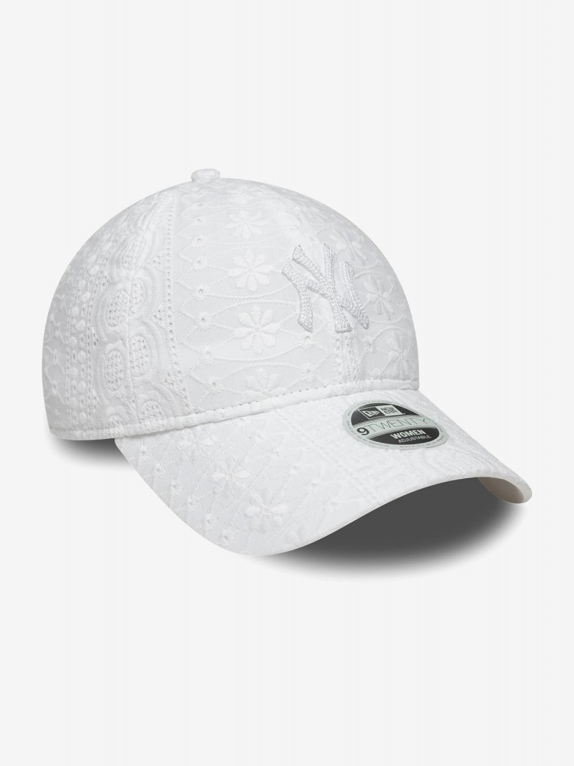 Gorra New Era New York Yankees Broderie 9TWENTY Blanca Para Mujer Gorra New Era New York Yankees Broderie 9TWENTY Blanca Para Mujer
