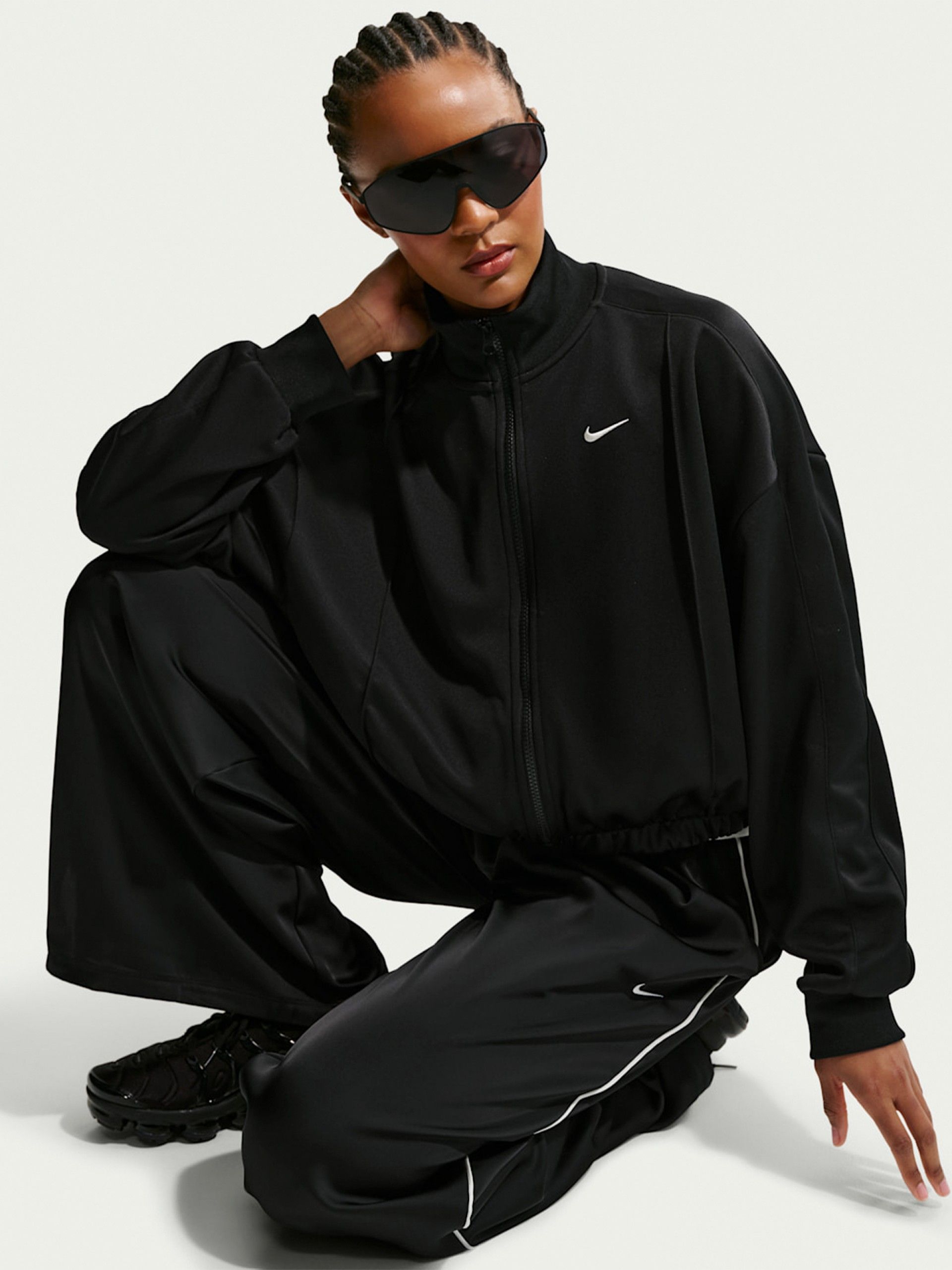 Casaco Nike Sportswear Track Preto Para Mulher