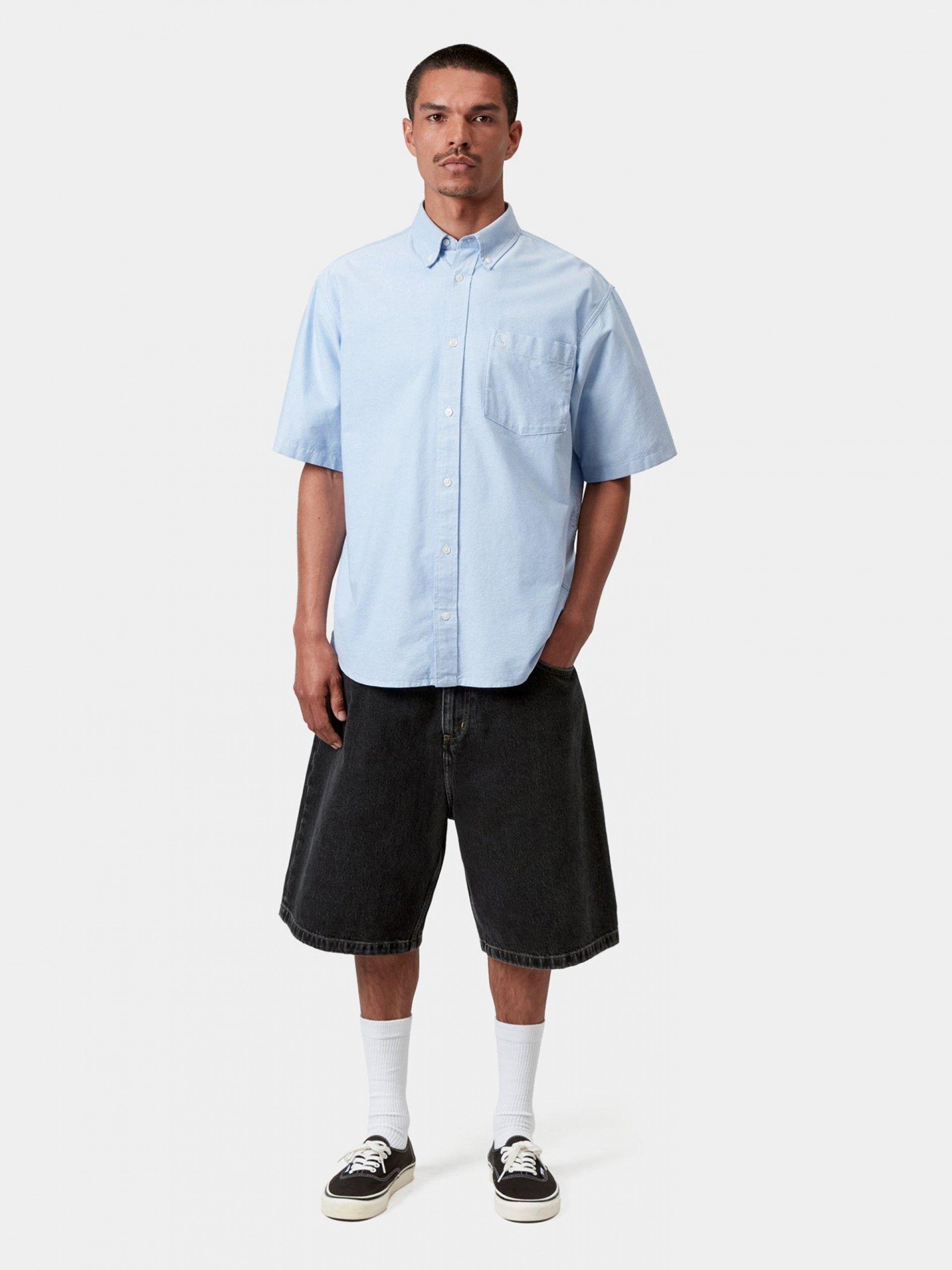 Carhartt WIP Brandon Black Denim Shorts