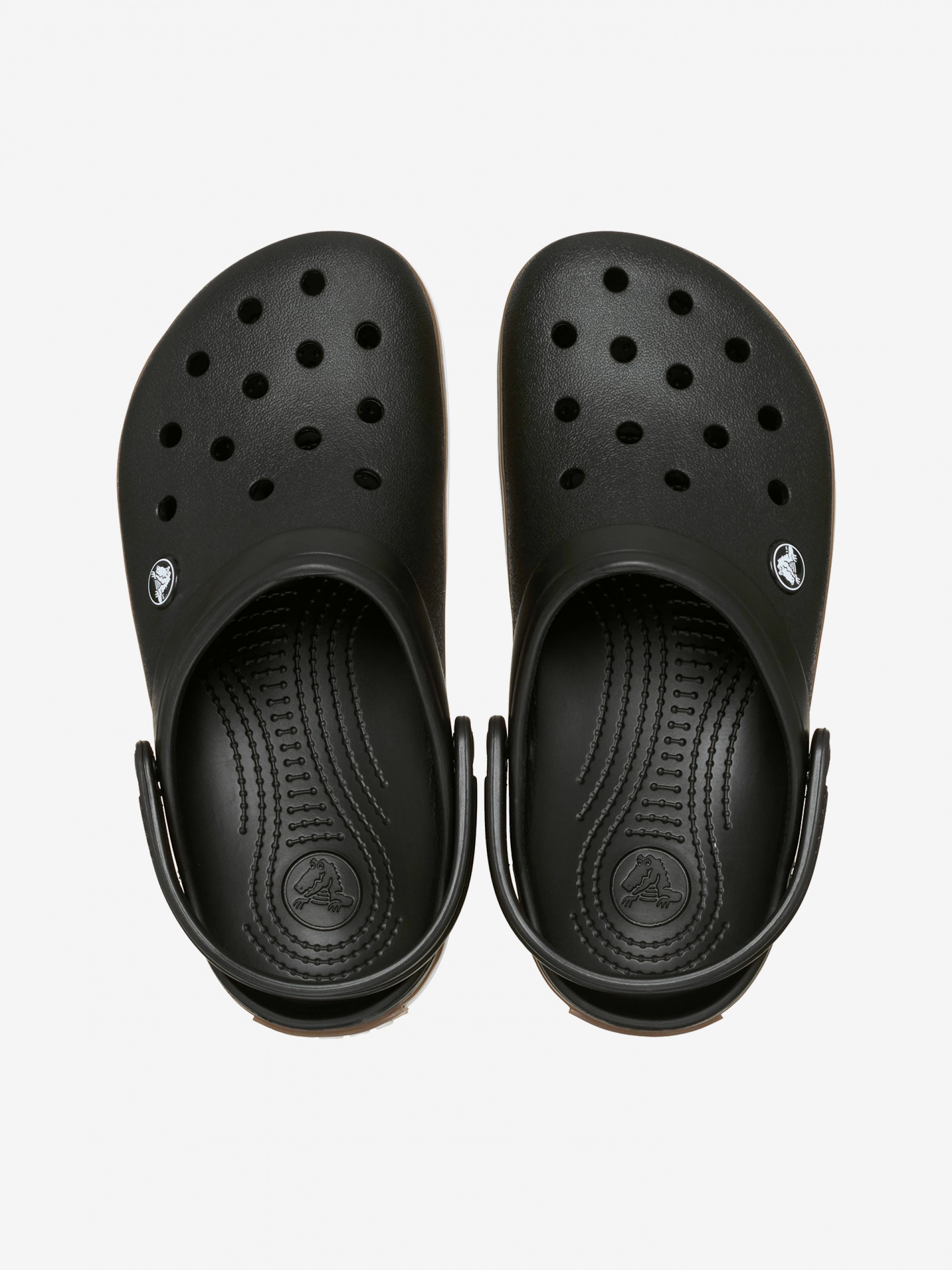 Sandalias Crocs Crocband Gum Clog Negras y Marrones