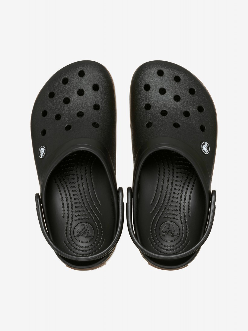 Sandálias Crocs Crocband Gum Clog Pretas e Castanhas Sandálias Crocs Crocband Gum Clog Pretas e Castanhas