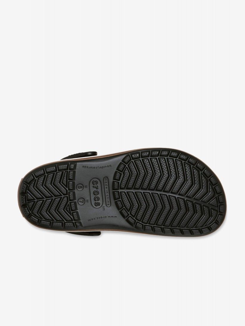 Sandálias Crocs Crocband Gum Clog Pretas e Castanhas Sandálias Crocs Crocband Gum Clog Pretas e Castanhas