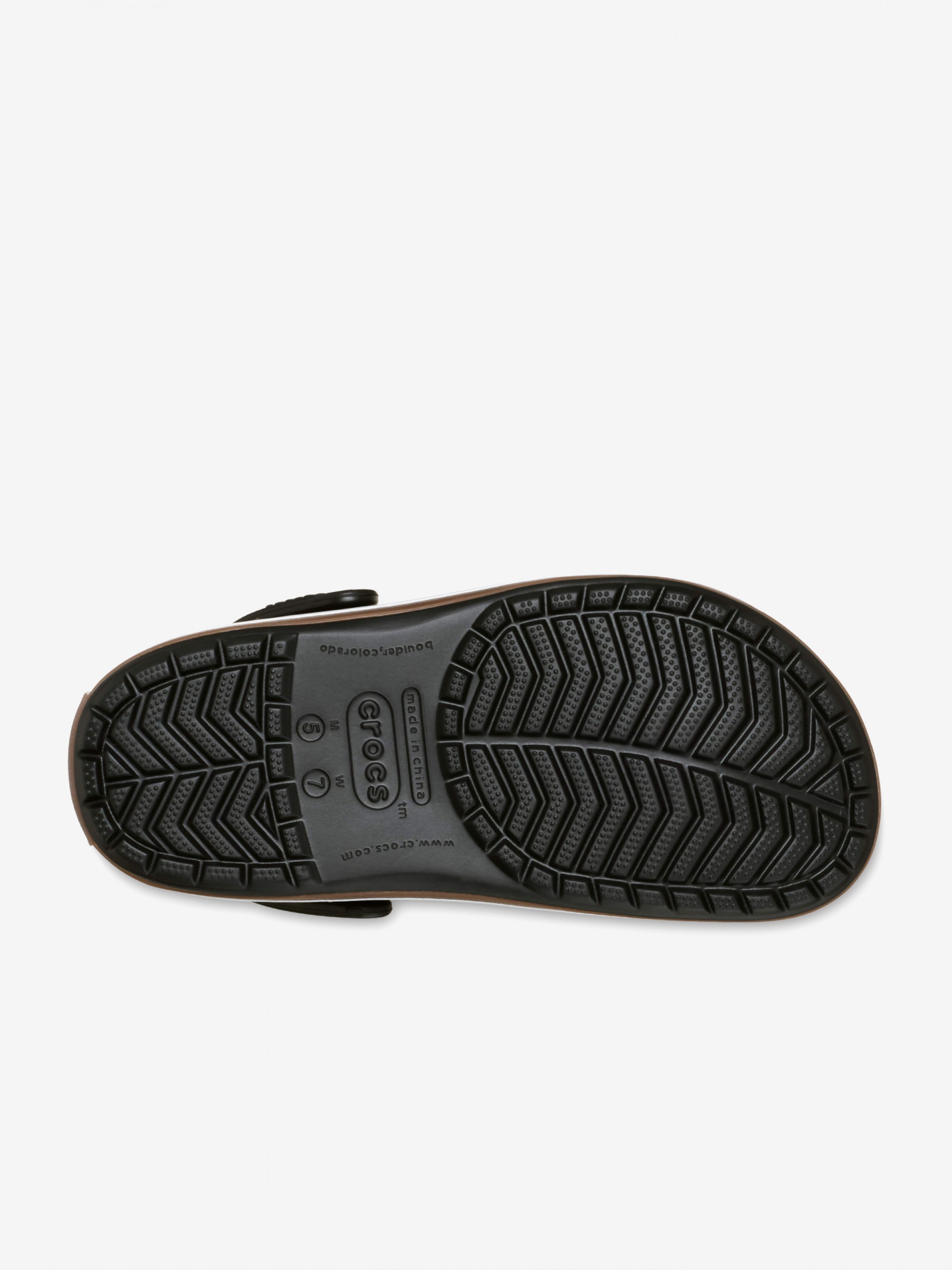 Crocs Crocband Gum Clog Black and Brown Sandals