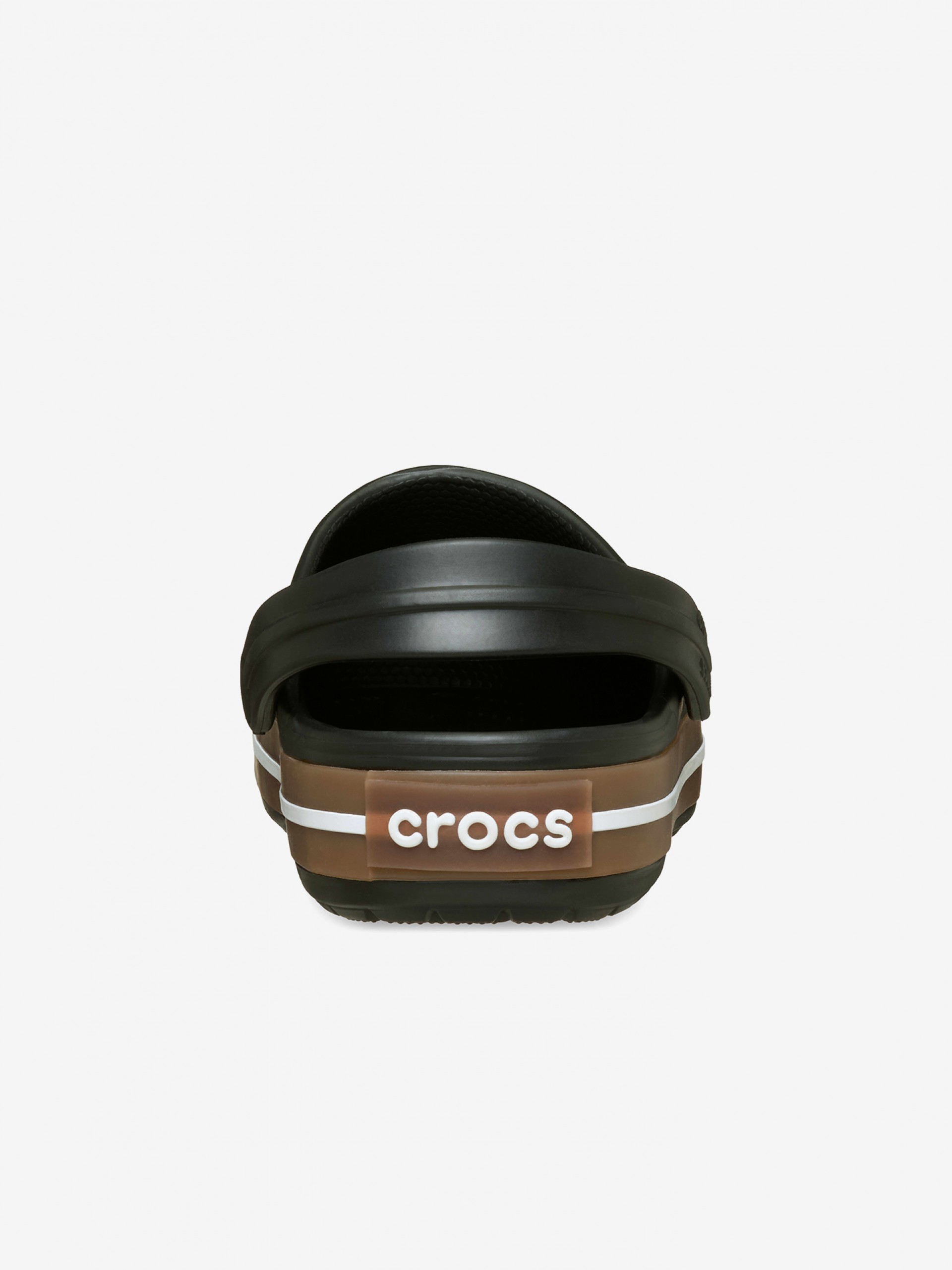 Crocs Crocband Gum Clog Black and Brown Sandals