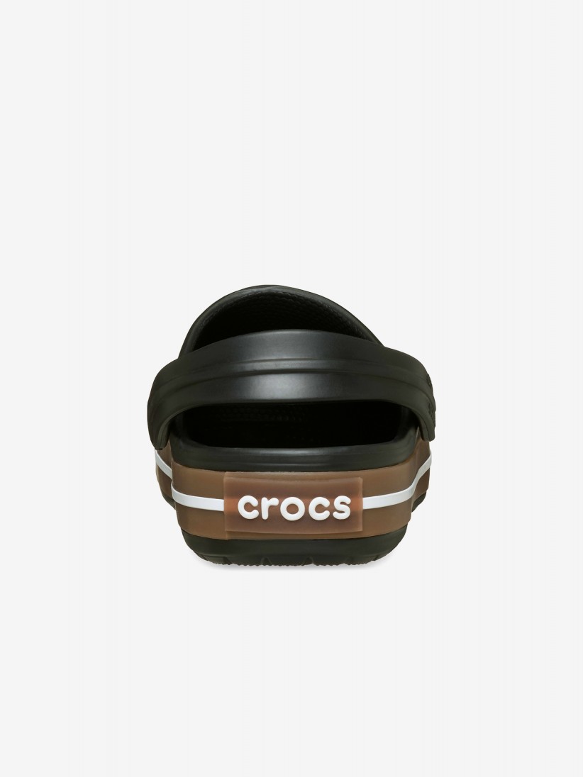Sandálias Crocs Crocband Gum Clog Pretas e Castanhas Sandálias Crocs Crocband Gum Clog Pretas e Castanhas