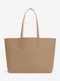 Bolso Tote Lacoste Anna Beige Reversible con Bolso Clutch