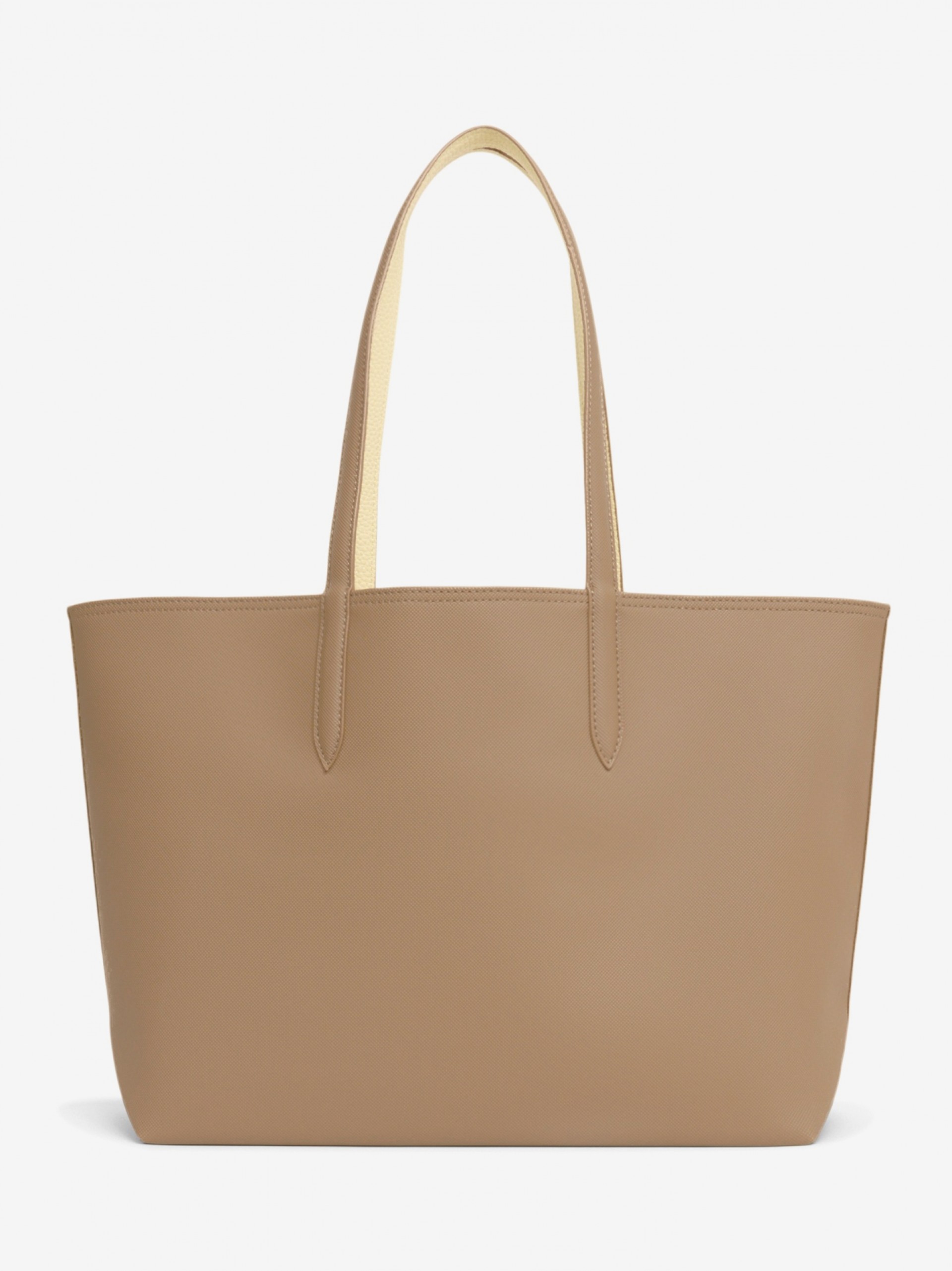 Bolso Tote Lacoste Anna Beige Reversible con Bolso Clutch