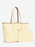 Bolso Tote Lacoste Anna Beige Reversible con Bolso Clutch