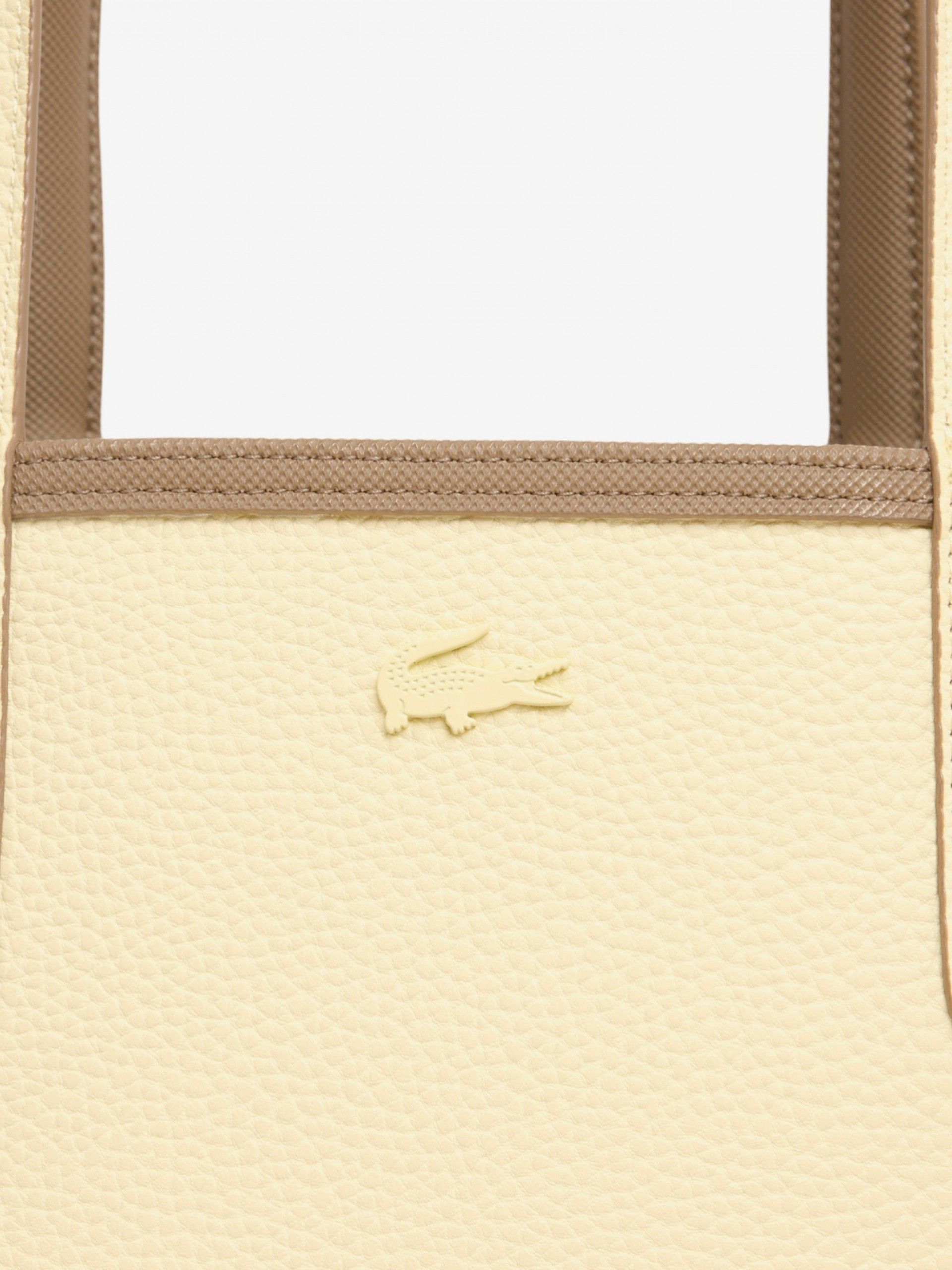 Bolso Tote Lacoste Anna Beige Reversible con Bolso Clutch