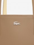 Bolso Tote Lacoste Anna Beige Reversible con Bolso Clutch