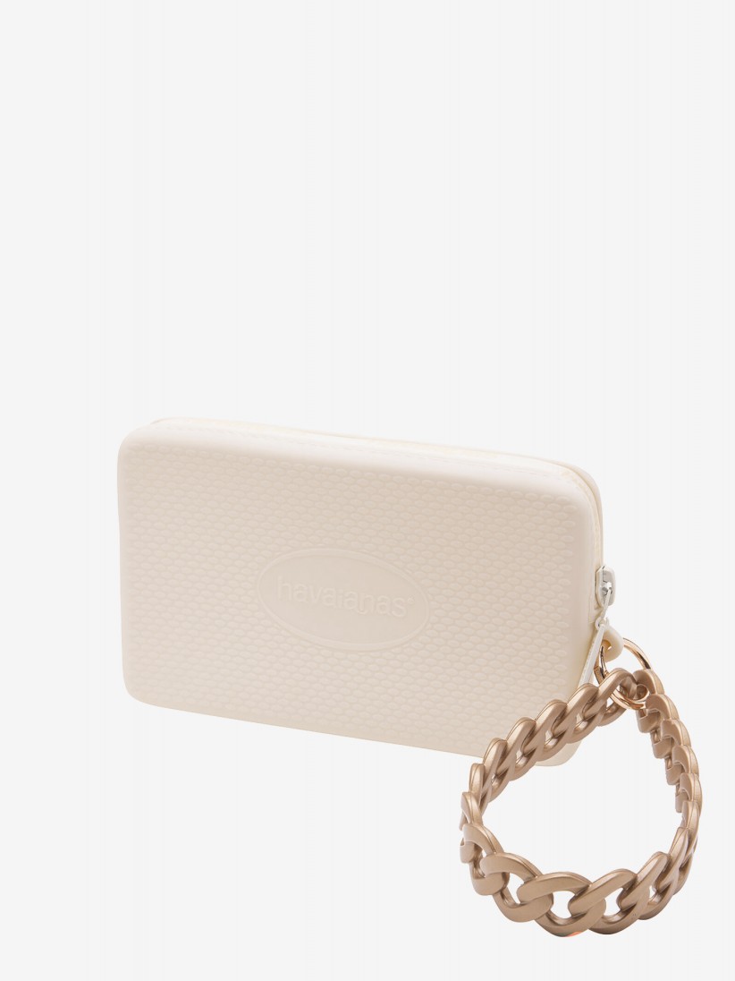 Mala Pequena Havaianas Chain II Chrome Bege Mala Pequena Havaianas Chain II Chrome Bege