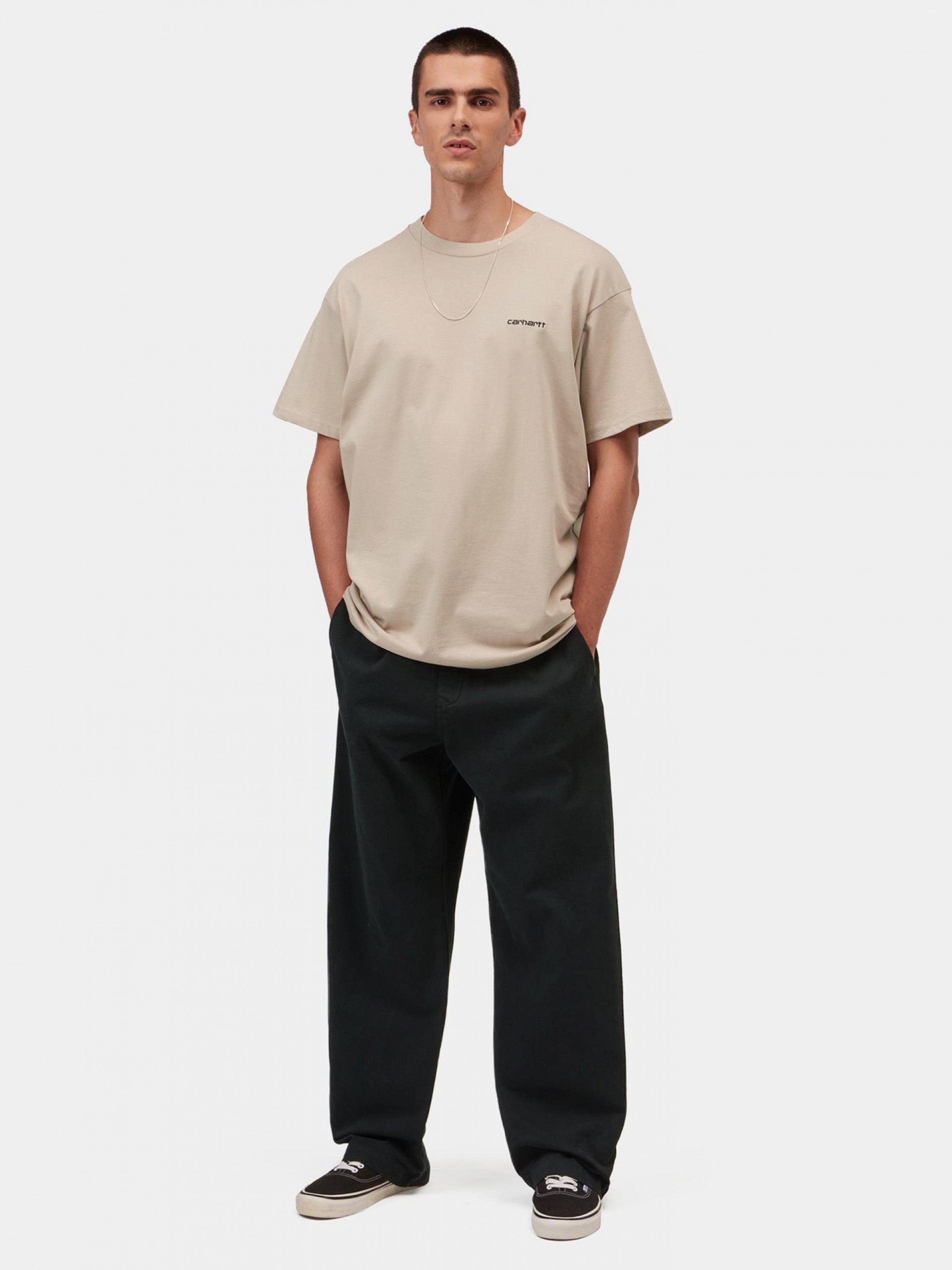 T-shirt Carhartt WIP Script Embroidery Bege