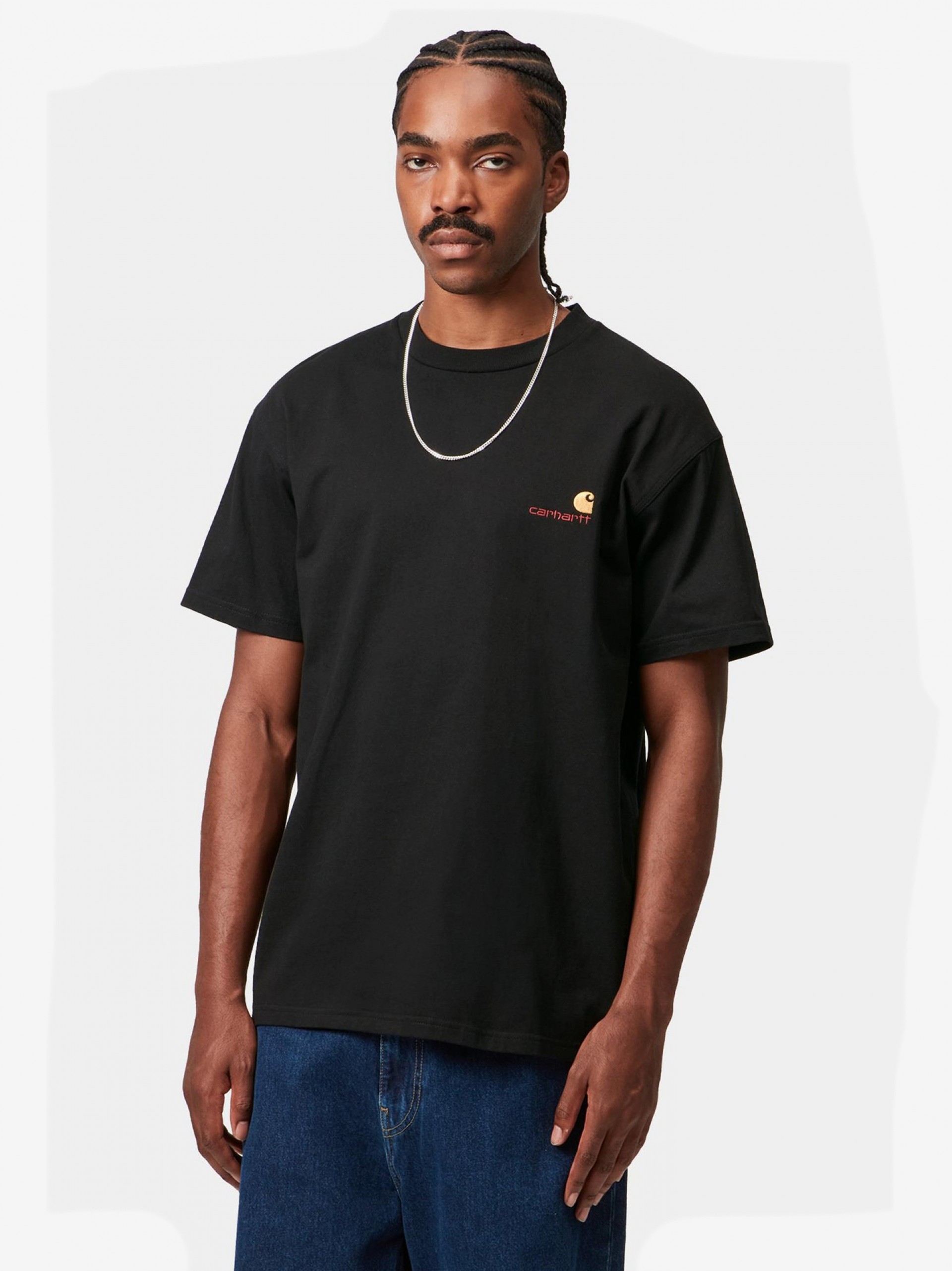 T-shirt Carhartt WIP American Script Preta