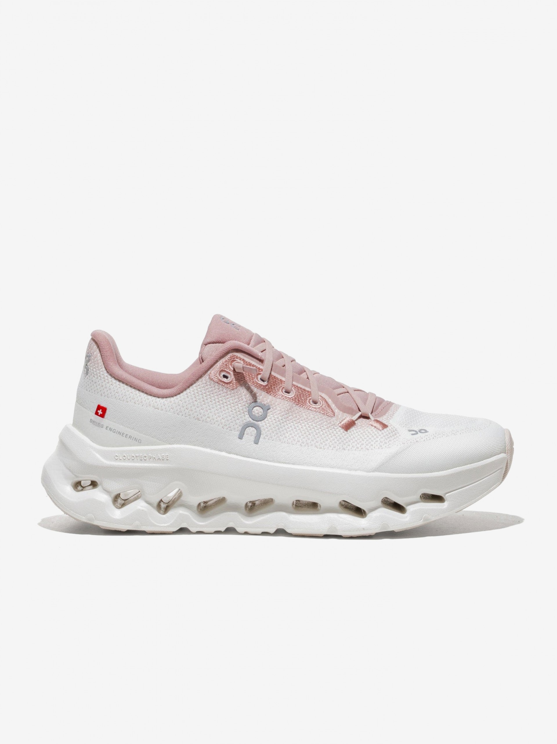 On Running Cloudtilt Pink and White W Sneakers