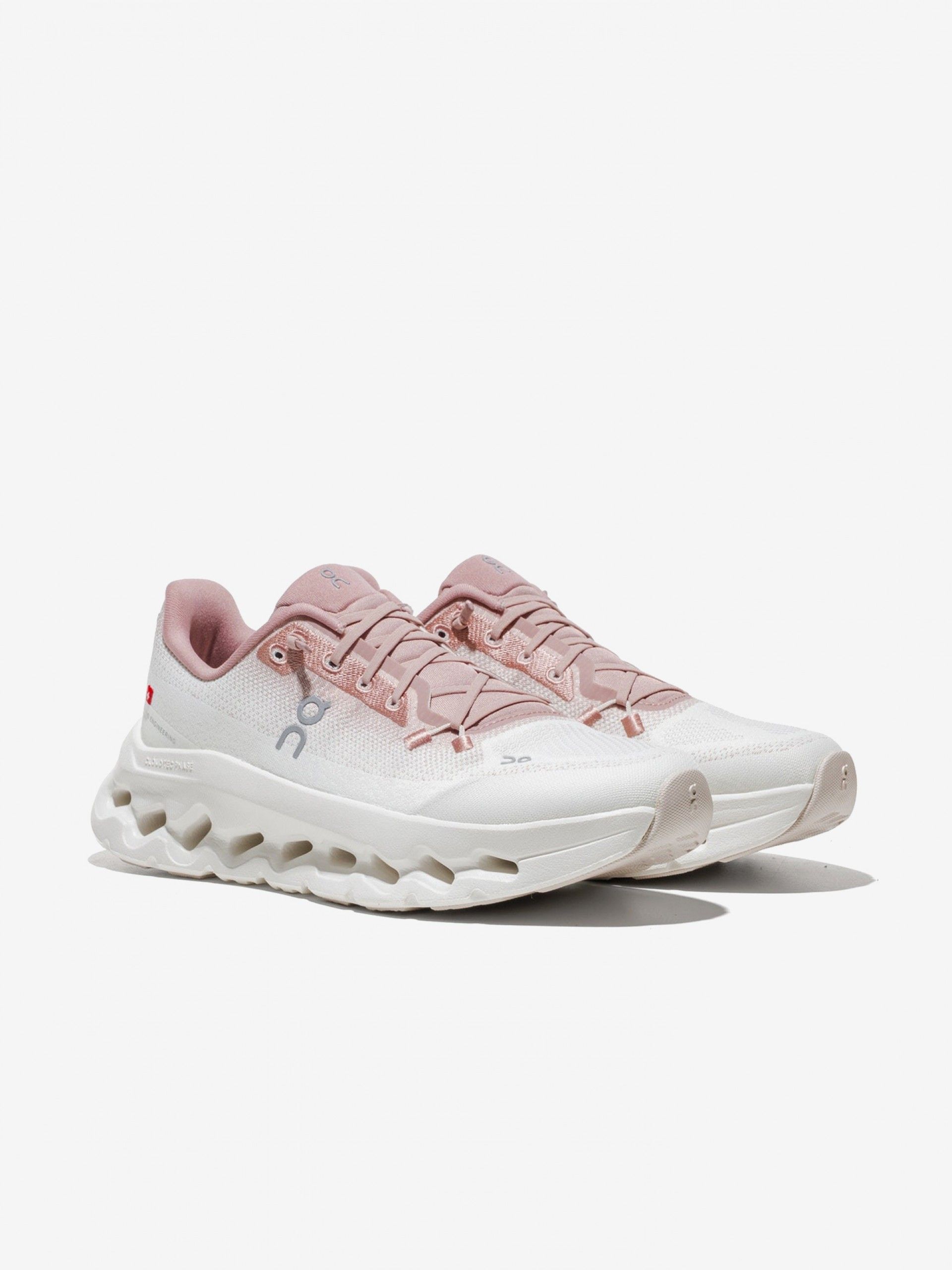On Running Cloudtilt Pink and White W Sneakers