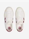 VEJA Campo Chromefree Leather White and Burgundy Sneakers VEJA Campo Chromefree Leather White and Burgundy Sneakers