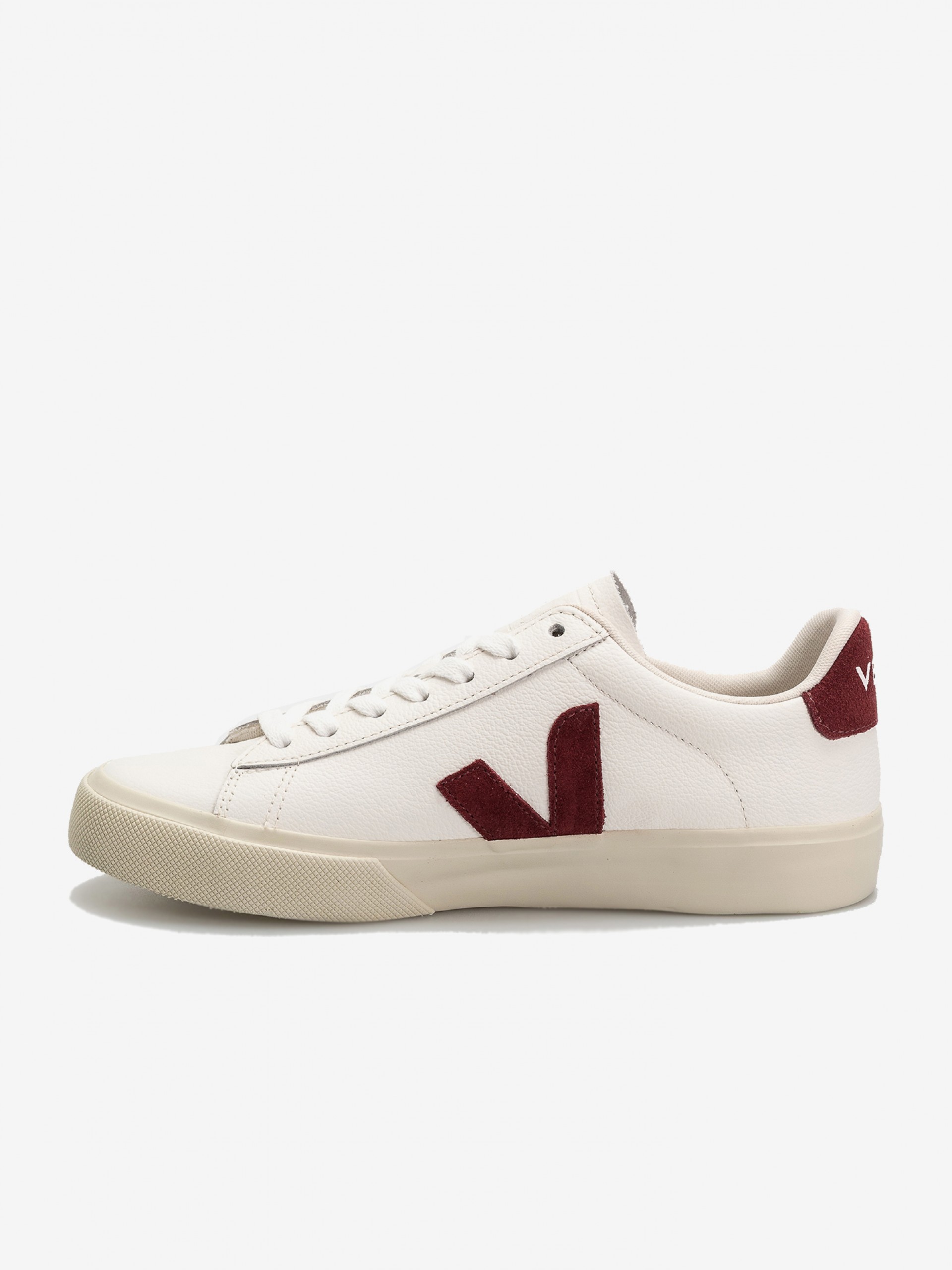 Sapatilhas VEJA Campo Chromefree Leather Brancas e Bordeaux