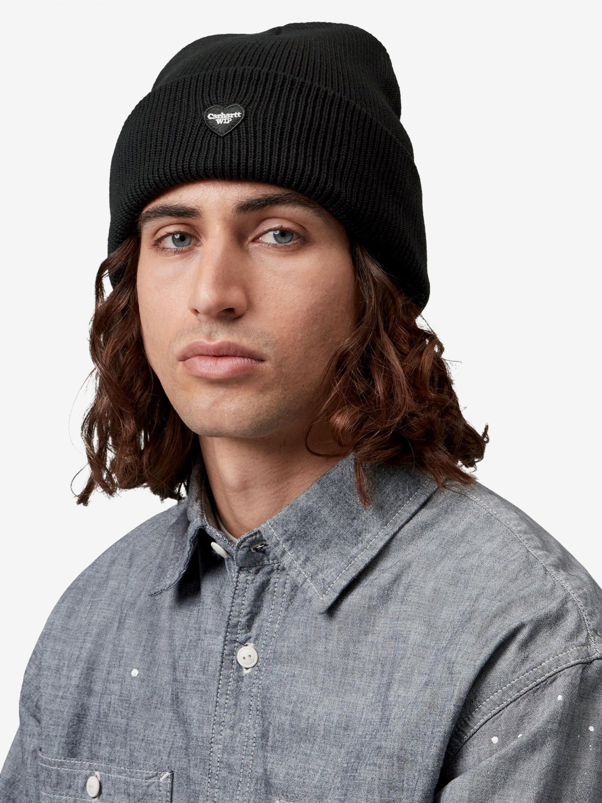 Gorro Carhartt WIP Small Heart Preto