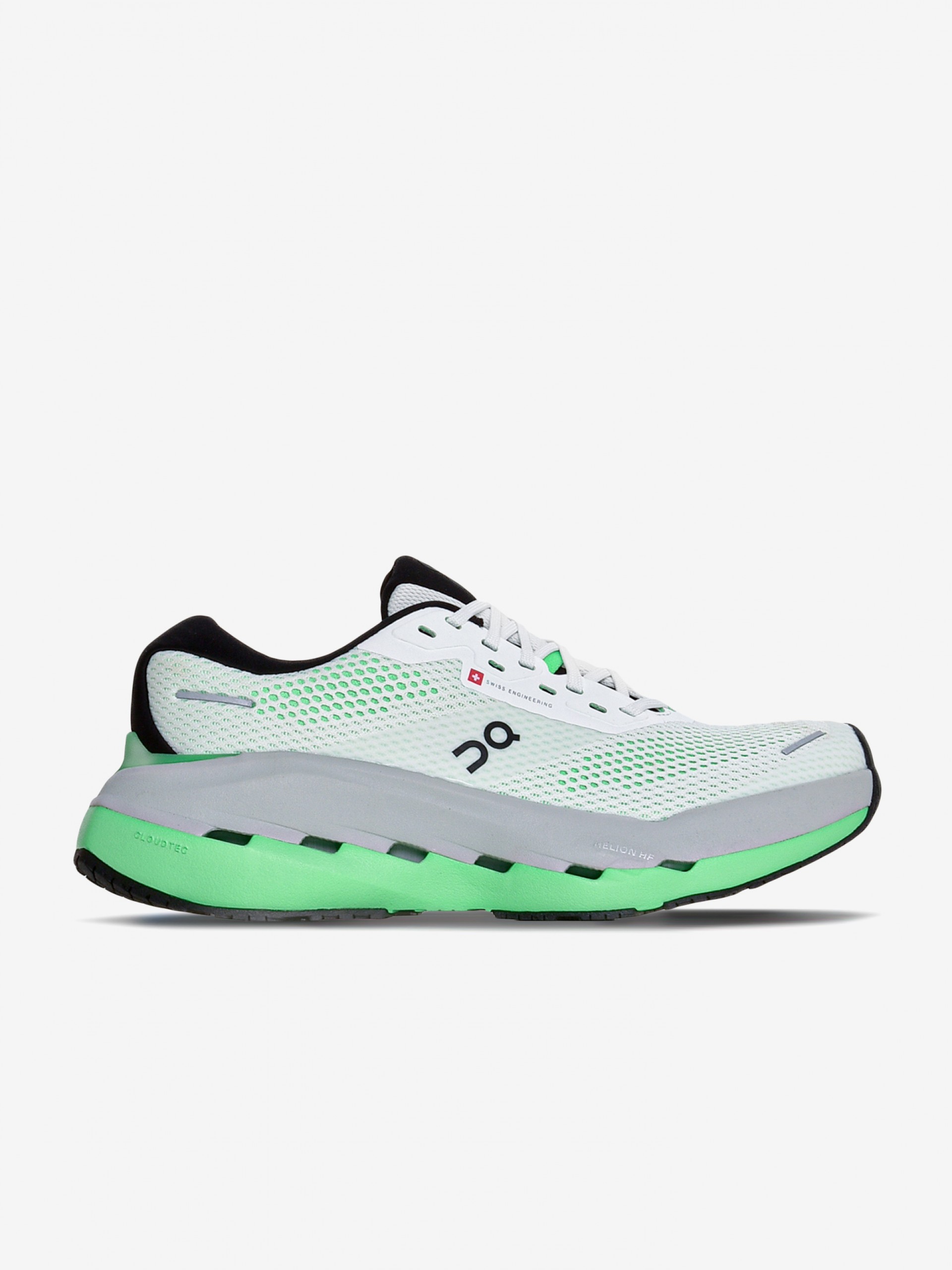 On Running Cloudrunner 3 Max White and Green Running Trainers