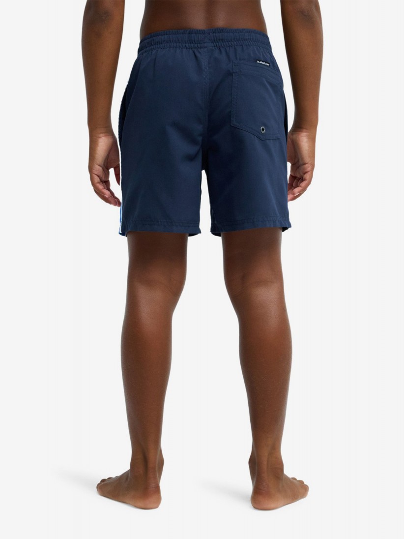 Calções de Banho Quiksilver Everyday Clicker Volley 15 (38 cm) Júnior Azuis Calções de Banho Quiksilver Everyday Clicker Volley 15 (38 cm) Júnior Azuis