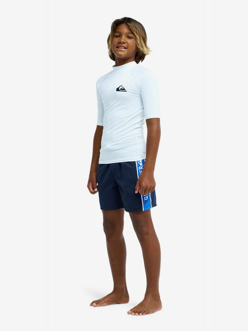 Calções de Banho Quiksilver Everyday Clicker Volley 15 (38 cm) Júnior Azuis Calções de Banho Quiksilver Everyday Clicker Volley 15 (38 cm) Júnior Azuis