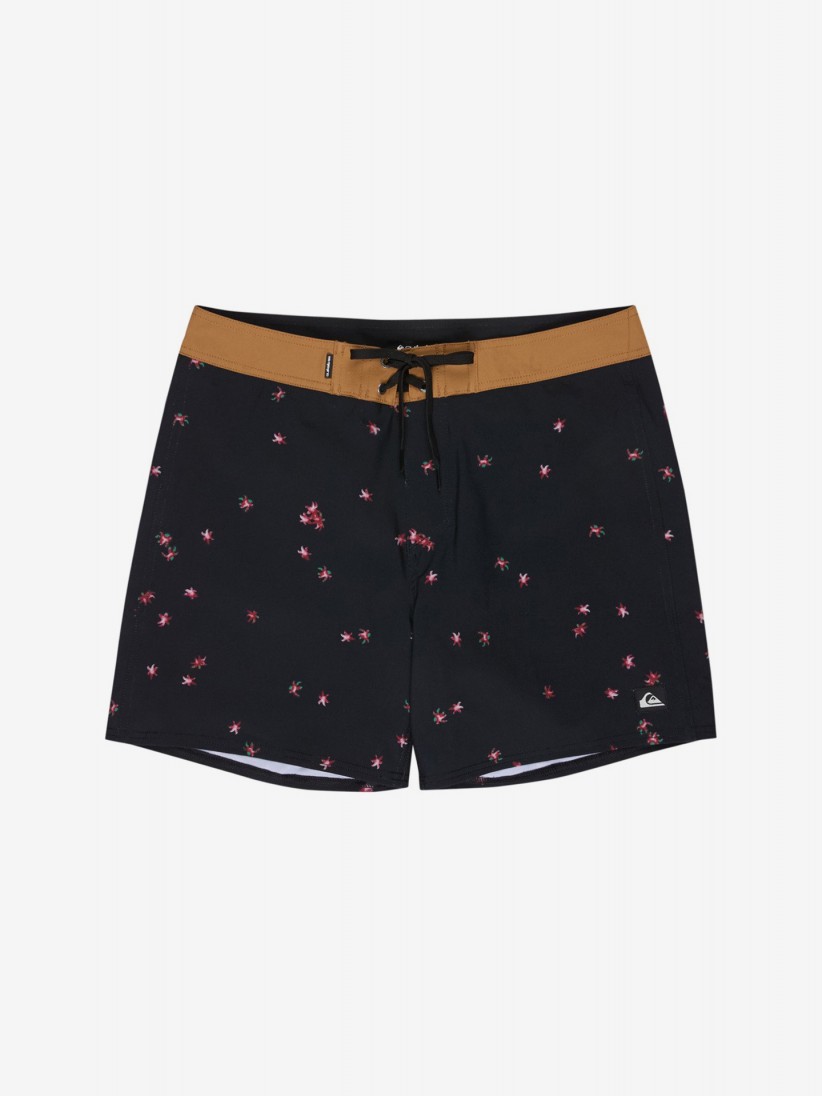 Calções de Banho Quiksilver Surfsilk Kaimana Estampados 16 (41 cm) Pretos Calções de Banho Quiksilver Surfsilk Kaimana Estampados 16 (41 cm) Pretos