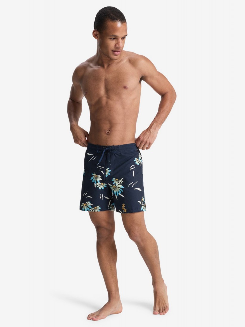 Calções de Banho Quiksilver Everyday Estampados 16 (41 cm) Azuis Calções de Banho Quiksilver Everyday Estampados 16 (41 cm) Azuis