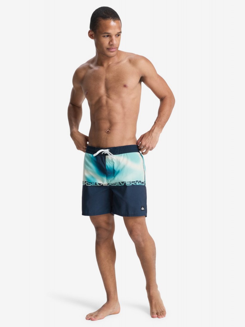Calções de Banho Quiksilver Everyday Estampados 16 (41 cm) Azuis Calções de Banho Quiksilver Everyday Estampados 16 (41 cm) Azuis