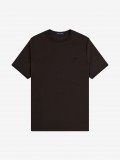 T-shirt Fred Perry Trim Detail Crepe Piqu� Castanha
