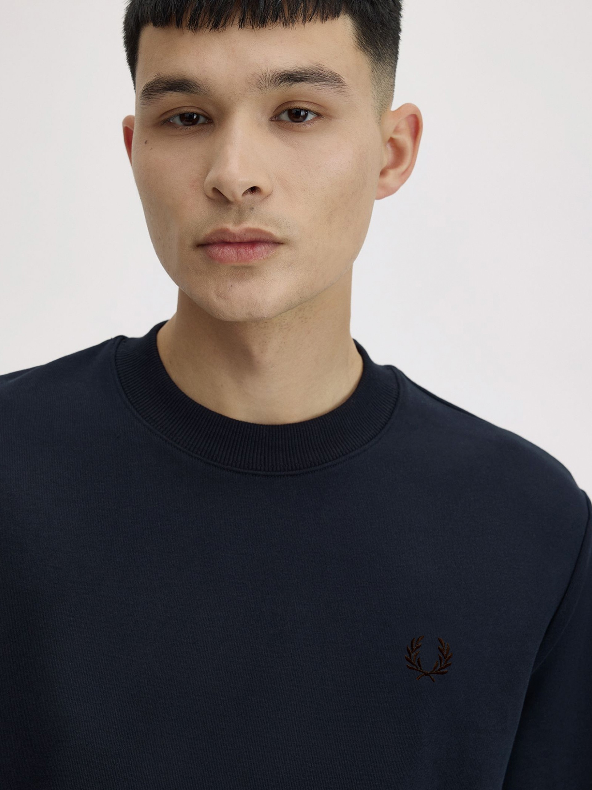 Fred Perry Crew Neck Blue Sweater