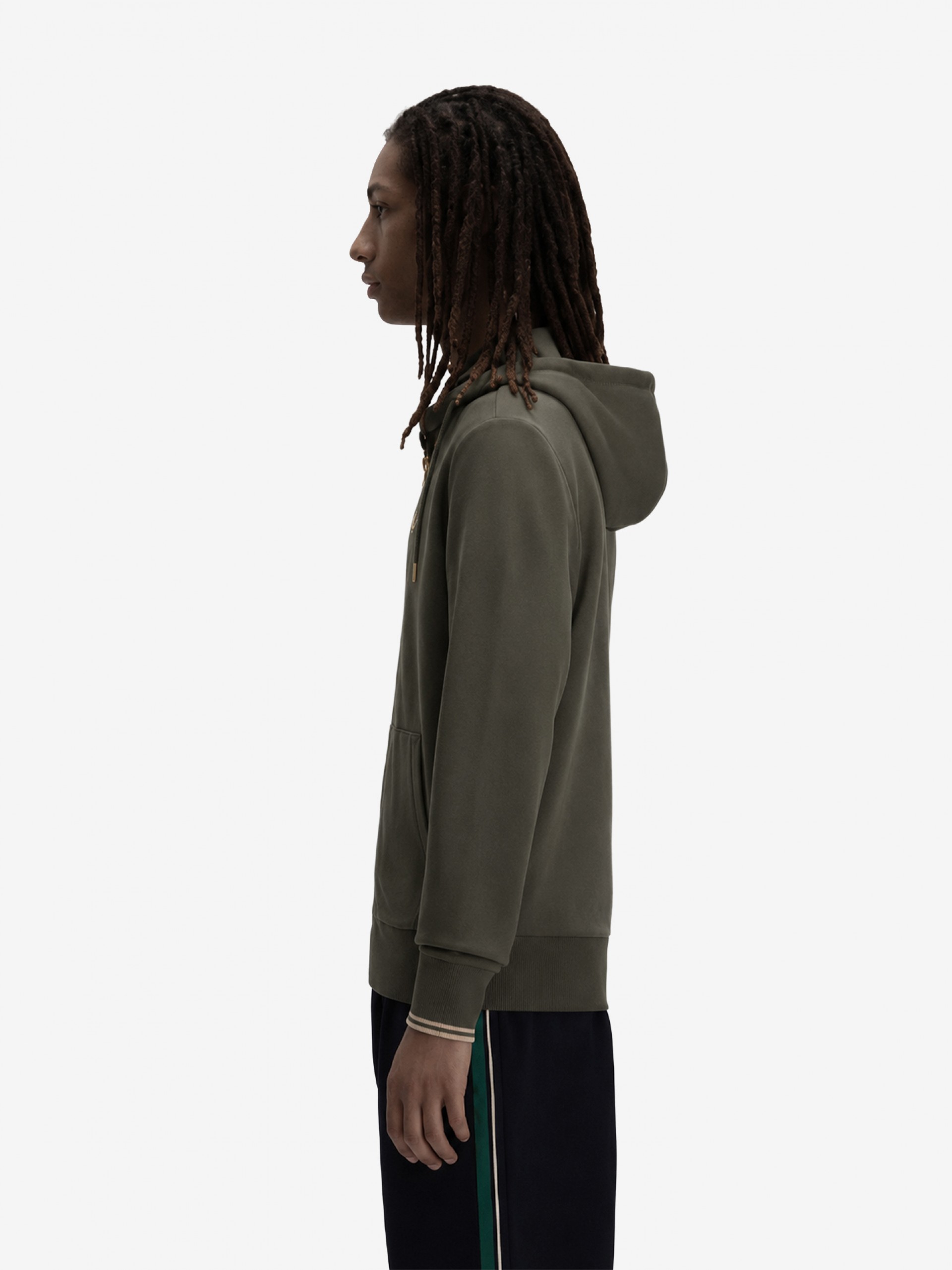 Chaqueta con Capucha Fred Perry Zip Through Verde