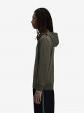 Casaco com Capuz Fred Perry Zip Through Verde Casaco com Capuz Fred Perry Zip Through Verde