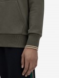 Casaco com Capuz Fred Perry Zip Through Verde Casaco com Capuz Fred Perry Zip Through Verde
