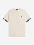 Camiseta Fred Perry Bold Tipped Beige y Azul Camiseta Fred Perry Bold Tipped Beige y Azul