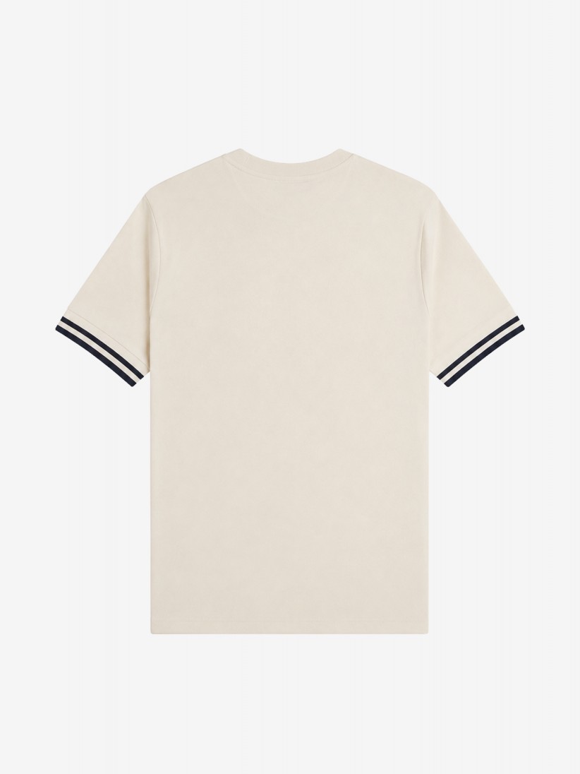 Camiseta Fred Perry Bold Tipped Beige y Azul Camiseta Fred Perry Bold Tipped Beige y Azul