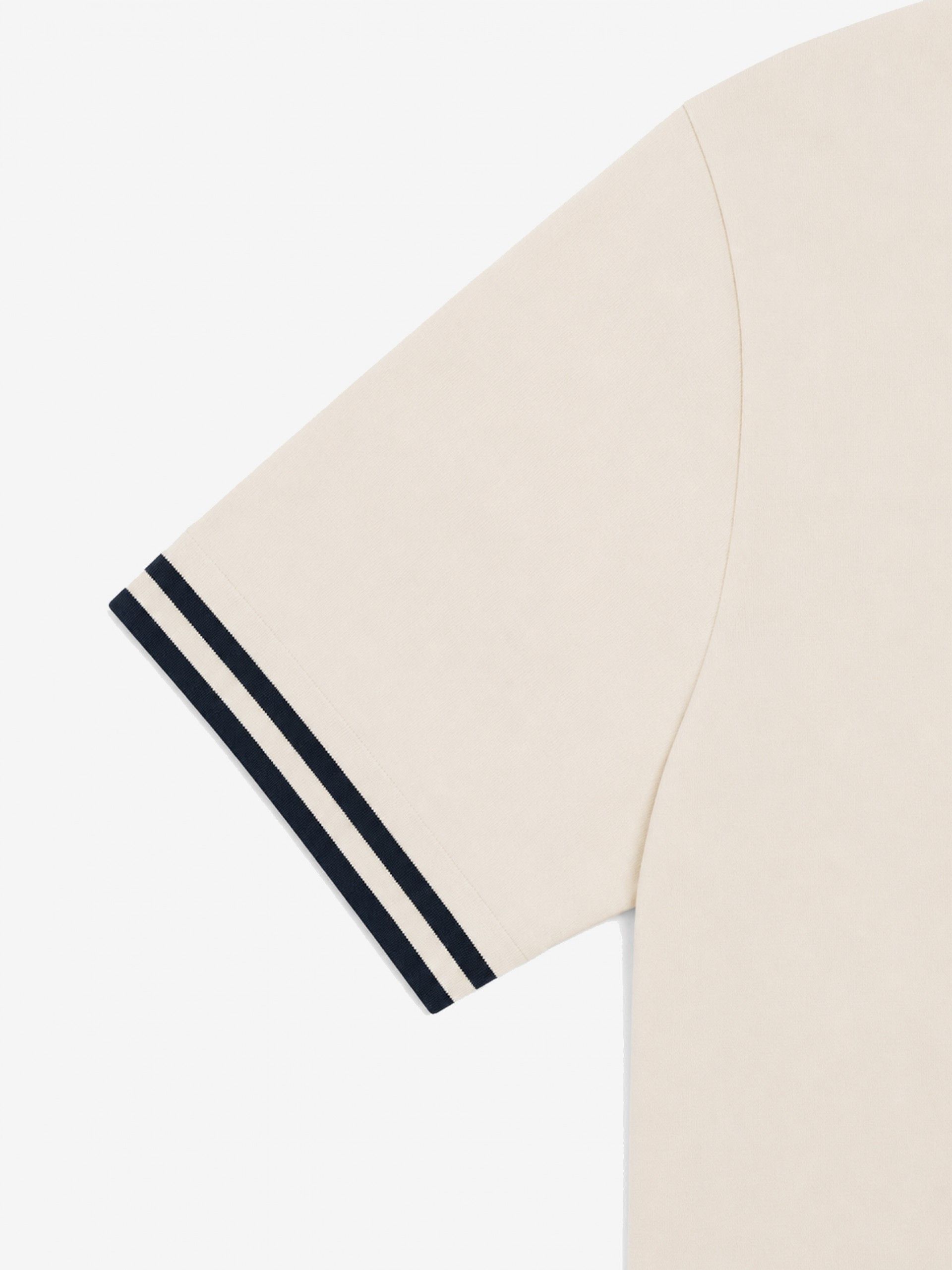 Fred Perry Bold Tipped Beige and Blue T-shirt