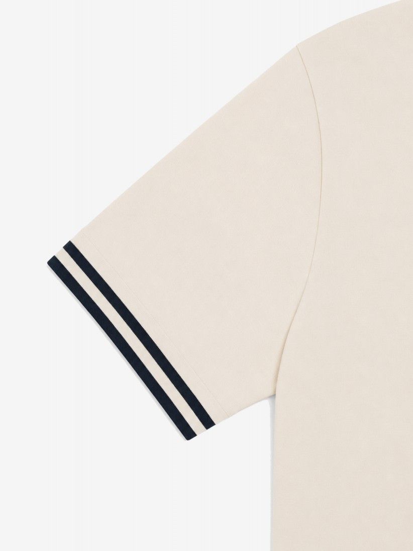 Camiseta Fred Perry Bold Tipped Beige y Azul Camiseta Fred Perry Bold Tipped Beige y Azul