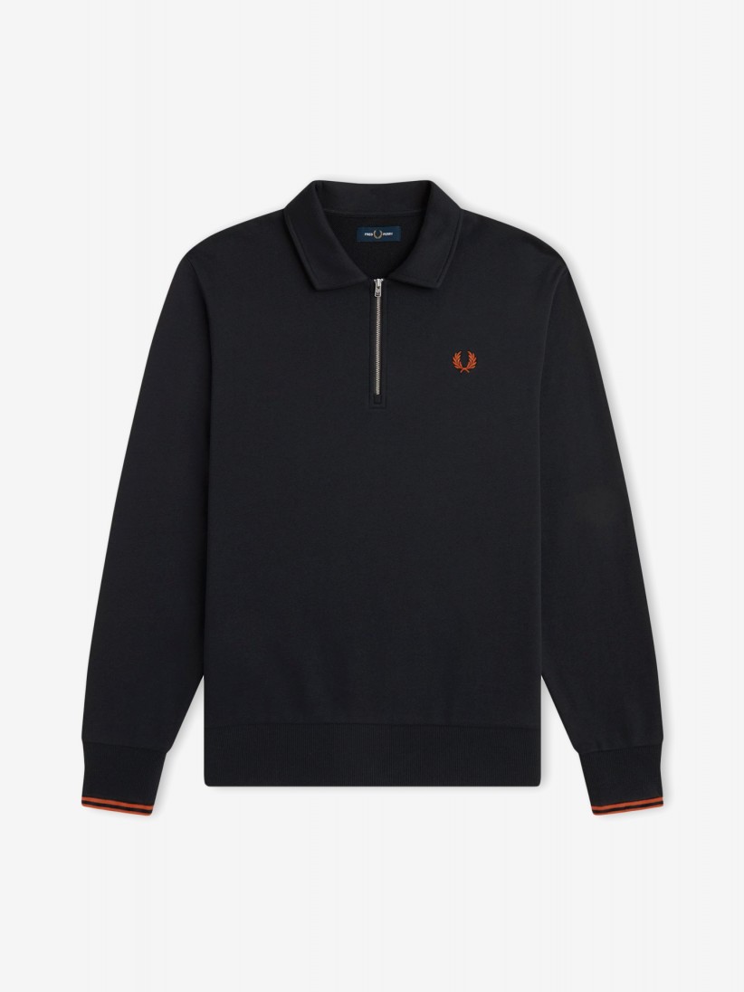 Fred Perry Collared Blue Zip Sweater Fred Perry Collared Blue Zip Sweater