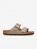 Birkenstock Arizona Oiled Leather Beige Slides Birkenstock Arizona Oiled Leather Beige Slides