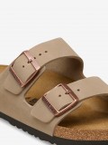 Birkenstock Arizona Oiled Leather Beige Slides Birkenstock Arizona Oiled Leather Beige Slides